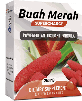 Pack ng Buah Merah Supercharge Capsules na may 20 vegetarian capsules